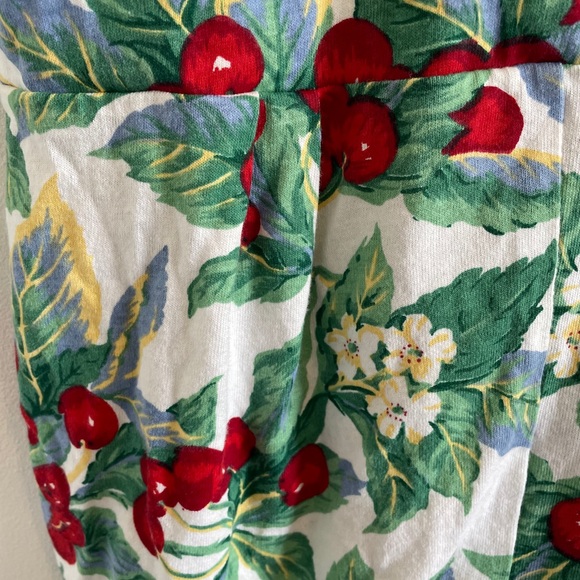 Vintage Cherry Romper Girls Size 10 Coverall Short Retro Fruit Summer Spring - Picture 3 of 14